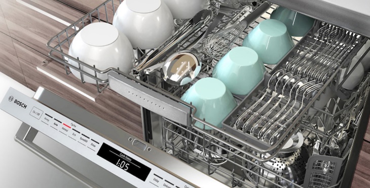 Cách xếp chén bát vào vị trí máy rửa chén Bosch