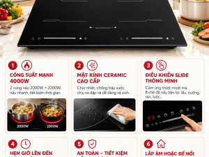 Bếp từ đôi Junger MK-22 lắp âm